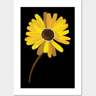 Flora Vignette: Yellow(Golden) Daisy Posters and Art